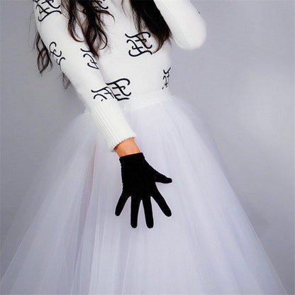 Fashion Velvet Gloves 22/40/50/60/70cm Long Opera Women Elastic Touchscreen Mitt