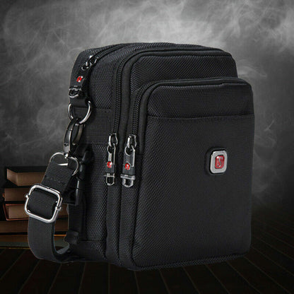 Men's Crossbody Bag Waterproof Purse Oxford 1680D Zipper Shoulder Bag Versatile