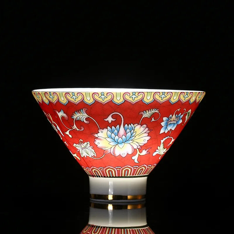 Jingdezhen Ceramic Teacup Hand Painted Phnom Penh Tea Cup Handmade Tea Set