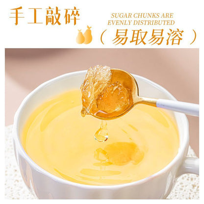 Organic pear juice rock sugar 0added authentic cane sugar can be soaked in water