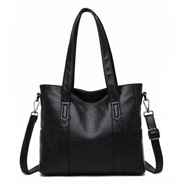 Genuine Black leather handbag for women Crossbody Shoulder BagFor Work Gift