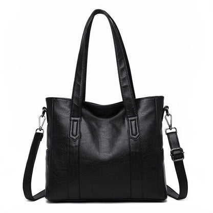 Genuine Black leather handbag for women Crossbody Shoulder BagFor Work Gift