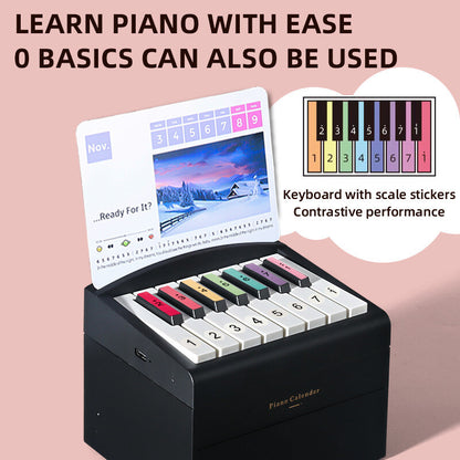 2025 Piano Calendar W/ Music Sheets Toy Piano Musical Instrument Christmas Gift