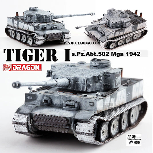 1/72 Dragon 63114 German Tiger Tank 502nd Heavy Armored Battalion Mga 1943 Model