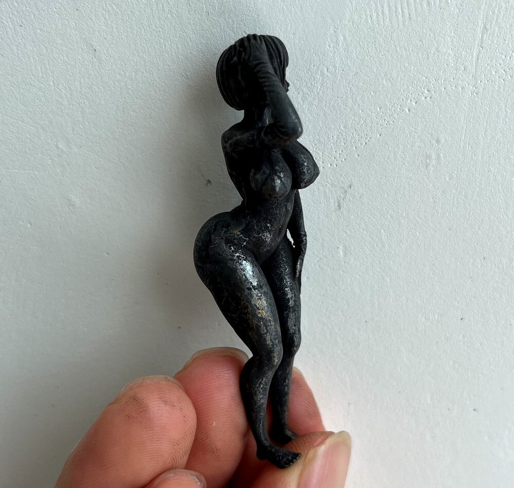 Brass Naked Girl Statue Art Beauty Human Model Bia Ass Hand Artwork Decor