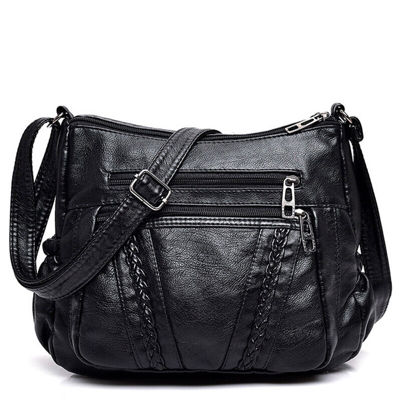 Women Crossbody Bag Pocketbooks Pu Leather Purse Handbag Multi Pocket Shoulder