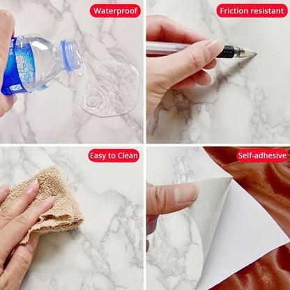 Wallpaper Sticker Marble Vinyl Film Self Adhesive Bathroom Kitchen Contact Paper