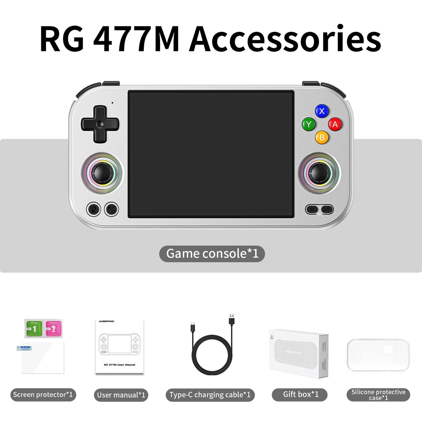 ANBERNIC RG 477M Retro Handheld Game Console Android 14 5300mAh RG477M Gifts 游戏机