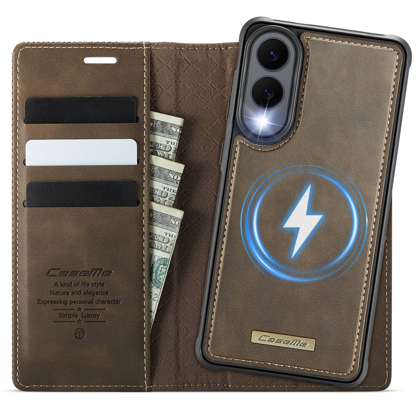 Detachable Wallet Case for Samsung Galaxy S25 S24 S23 S22 S21 S20 with Magsafe
