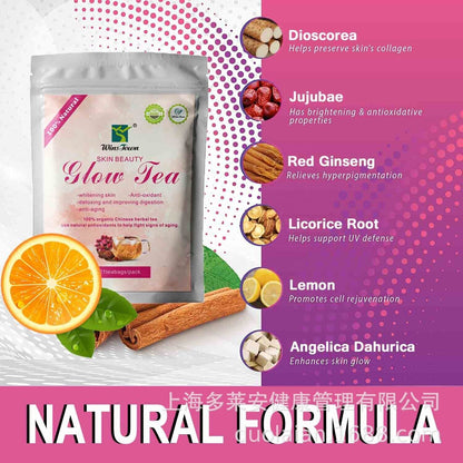 Skin glow tea Private Lable lightening skin whitening tea 63g
