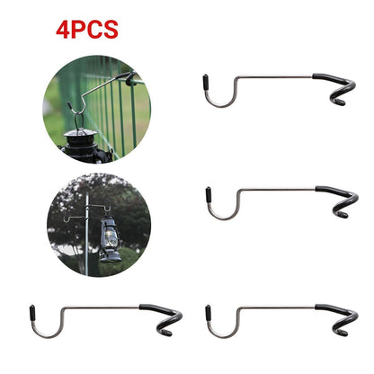 Stainless Steel Light Stand Holder Hooks Portable Tent Pole Lamp Hanger Hunting