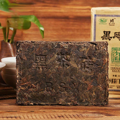 Anhua Baishaxi Hei Zhuan Cha Dark Tea Brick Tea Top Grade China Tea 400g
