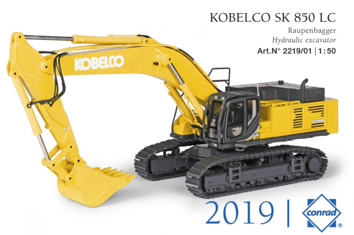 1:50 Conrad KOBELCO SK 850 LC Hydraulic Excavator Machine Diecast Model