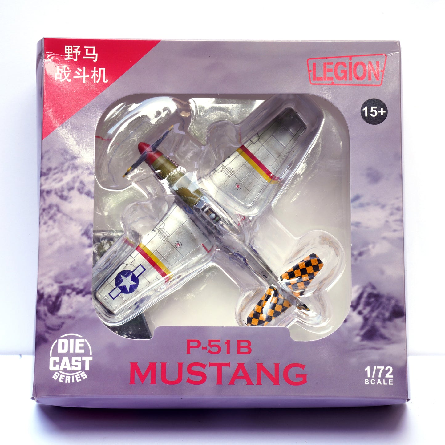 1:72 LEGION P-51B MUSTANG Fighter Plane Aircraft Diecast Airplane Model