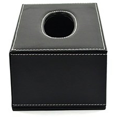 PU Leather Tissue Box Cover Case Holder for 3.1" Tall Tissue Boxes (Black)