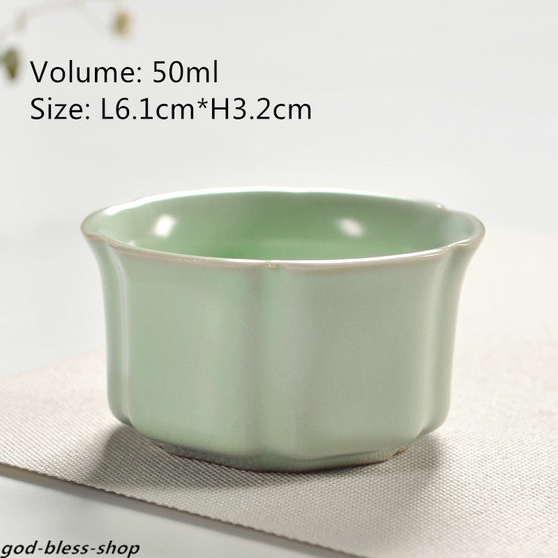 Ruyao Crackle Glaze Tea Cup Chinese Porcelain Kungfu Cup Of Tea China Ceramic
