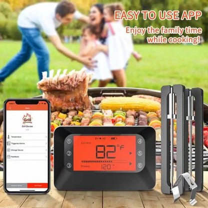Remote Wireless BBQ Meat Thermometer with Max 4 Channel for Smoker Grilling
