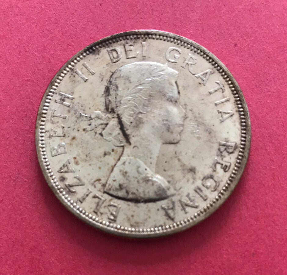 1964 Canada $1 Silver Coin 100th Anniv. of Charlottetown Quebec Queen Elizabeth