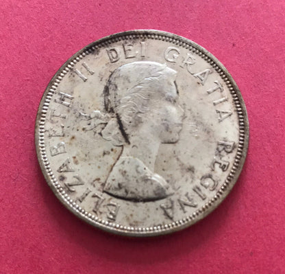1964 Canada $1 Silver Coin 100th Anniv. of Charlottetown Quebec Queen Elizabeth