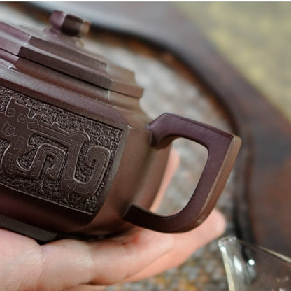 Chinese Real Yixing Zisha Teapot Zi Ni Purple Grit Pot Full Handmade Orignal Ore