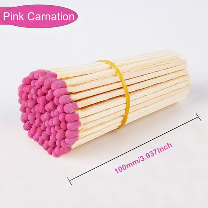 Matches 80Pcs Wood Various Size Colorful Match-Head Safety Lighting Candles Tool