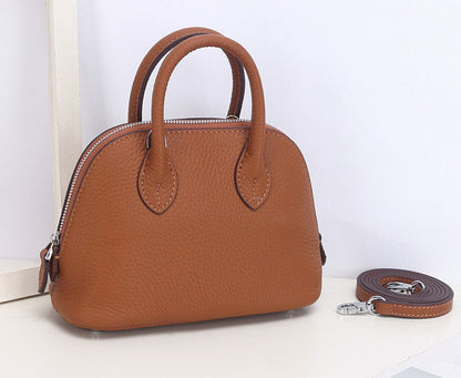 Women's Mini Bag Genuine Leather Shell-Shaped Handbag Luxury Bag Crossbody Purse