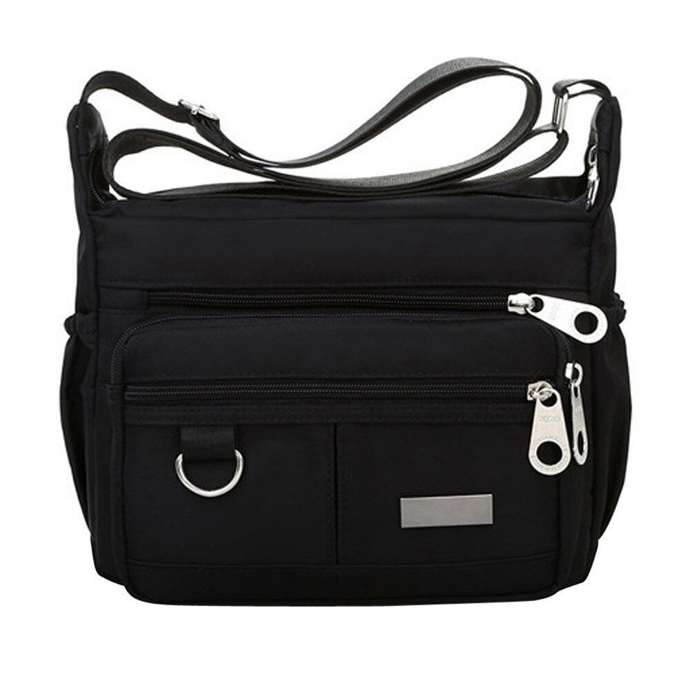 Shoulder Bags Waterproof Nylon Handbag Purse Messenger Crossbody Bag 25*9*19 CM