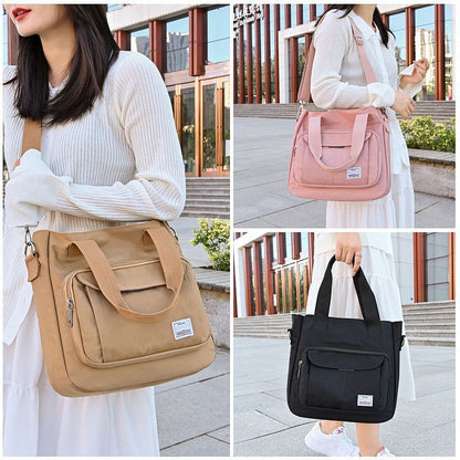 Canvas Bag High-capacity Nylon Messenger Purse Handbag Polyester Shoulder Pouch