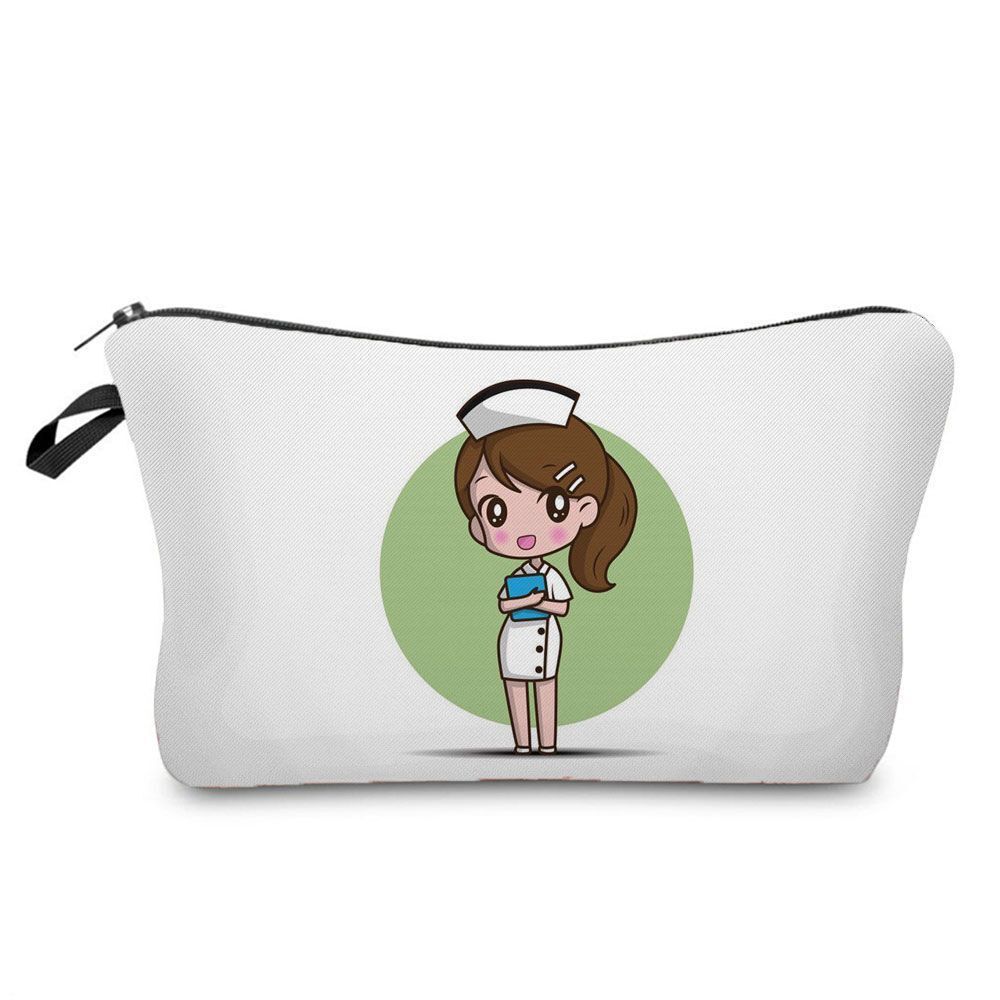 Printed Cosmetic Organizer Storage Bags Makeup Cartoon Purse 18*22*13.5 CM 1 PC