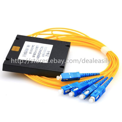 1*4 PLC Fiber Optical Splitter SC Connector Fiber Optic Branching Device Tool