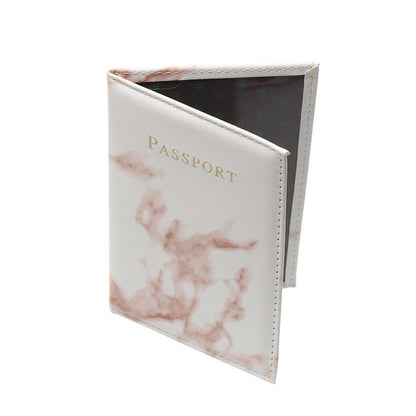 Colorful Marble Passport Cover Waterproof Passport Case Holder Travel Card Case