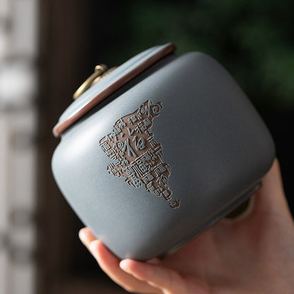 Sealed Canister For Loose Tea Real Yixing Zisha Purple Clay Jar With Lid Small