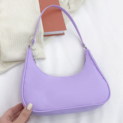 Women's Bag Solid Color Armpit Underarm Shoulder Bags Handbag Purse 270*160*60mm