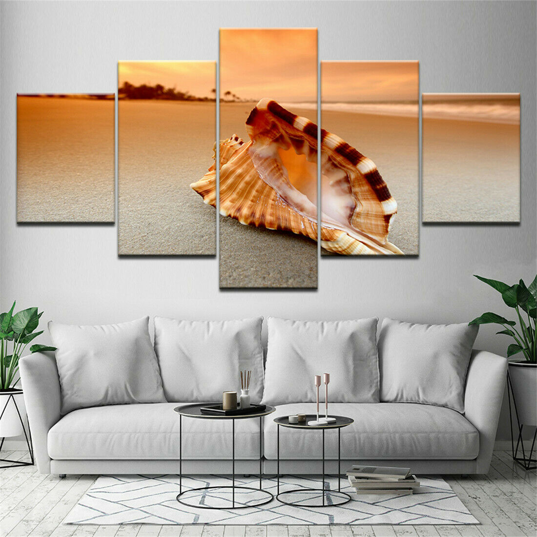 Wall Art Canvas Painting Seascape Shell Home Decor Picture Modern No Framed