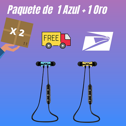 2 X Bluetooth Audifonos Inalambricos Magneticos Auriculares para Telefonos Cell