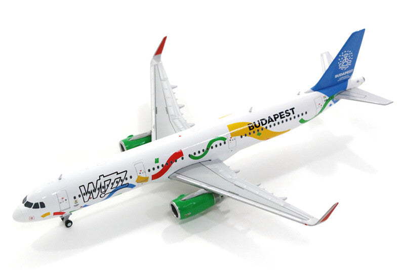 JC Wings Wizz Air Hungary BUDAPEST 2024 AirBus A321/w HA-LXJ 1:400 plane model