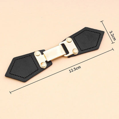 Women Belt Buckle Metal Coat Windbreaker Cardigan Jacket Leather Hook Decoration