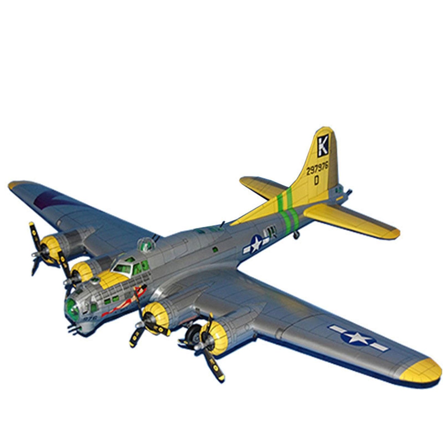 1:47 B-17 Flying Fortress Bomber Aircraft Paper Model Military Ornaments DIY