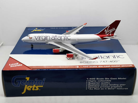 1:400 GeminiJets Virgin Atlantic BOEING 747-400 Passenger Airplane Diecast Model