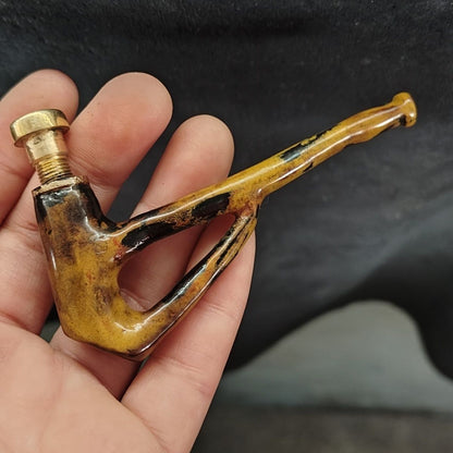 Natural Sea Willow Pipe Handmade Filter Cigarette Holder Detachable Gift
