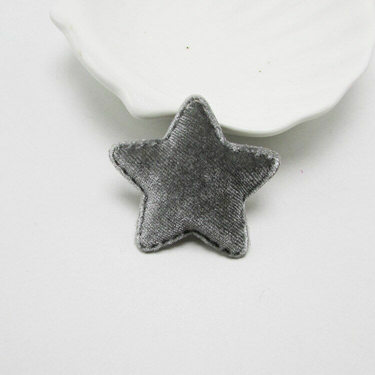 42Pcs/Lot 4.8cm Felt Star Shape Padded Appliques DIY Hairclips Accessories Patch