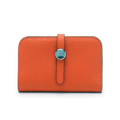 Genuine Leather Passport Cover Unisex Organizer Wallet Long Purse Hasp Money Bag