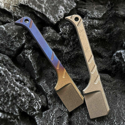 Titanium Crowbar Pry Bar Screwdriver Keychain Pendants EDC Multi-Function Tool