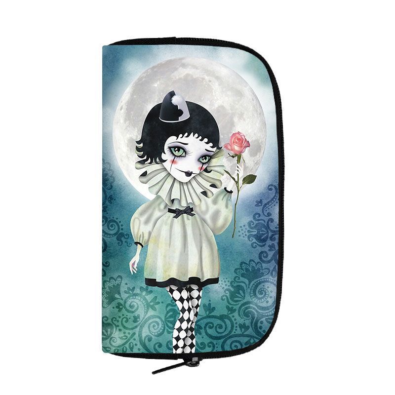 Cartoon Gothic Wallets Cute Purse Clutch Bag Phone Holder Ladies Coin Bags Long