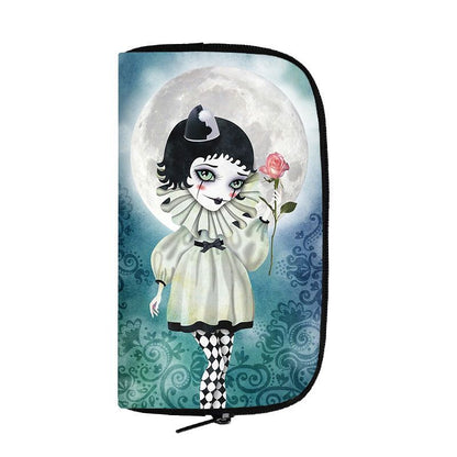 Cartoon Gothic Wallets Cute Purse Clutch Bag Phone Holder Ladies Coin Bags Long