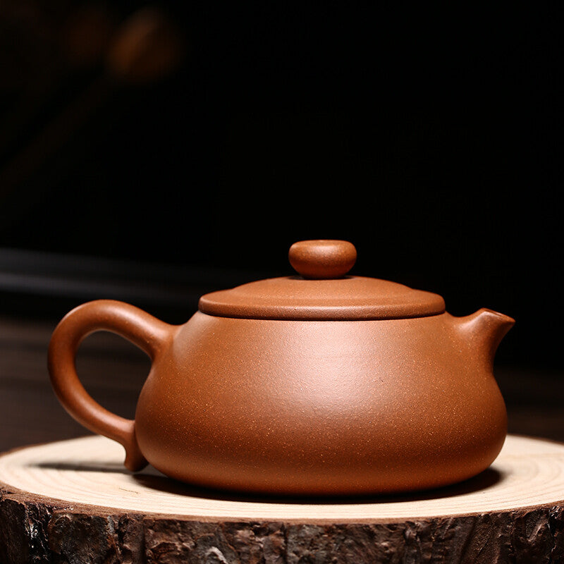 Tea Pot Handmade Floral Carved Pot True Yixing Zisha Old Duan Clay Pot Marked