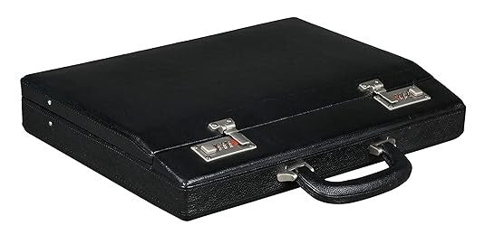 New Leather Travel Briefcase with Combination Lock Office Business Handbag