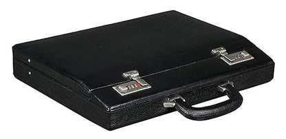 New Leather Travel Briefcase with Combination Lock Office Business Handbag