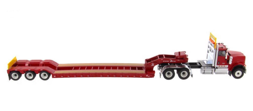 1:50 DM International Trailer Container Lowboy Trailer Tractor Diecast Model