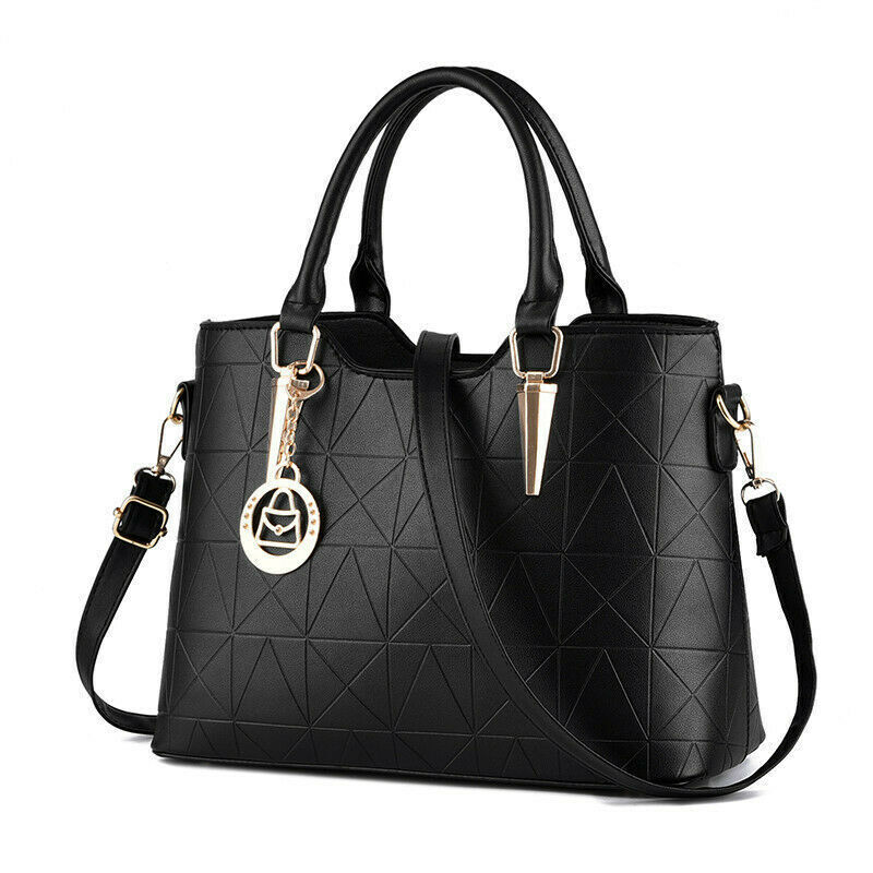 Women's Ladies Handbag PU Leather Tote Cross Body Shoulder Bag Purse Satchel Bag